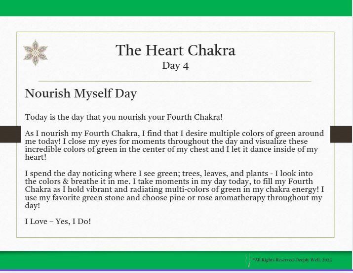 Heart Chakra Day 4