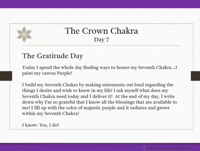 Crown Chakra Day 7